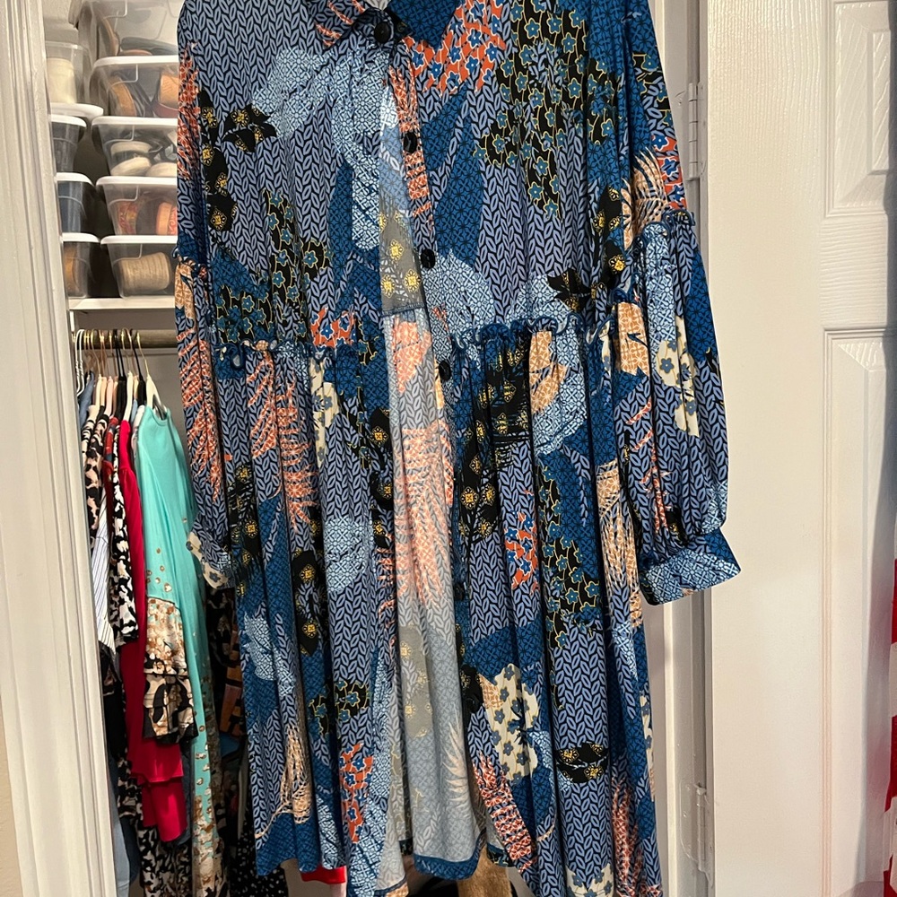 Elegant Long Sleeve Patterned Dress